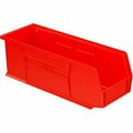 Akro-Mils Hang & Stack Storage Bin, Plastic, Red, 12 PK 30234 RED